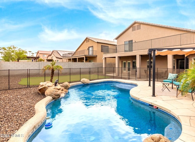 view of pool with a patio