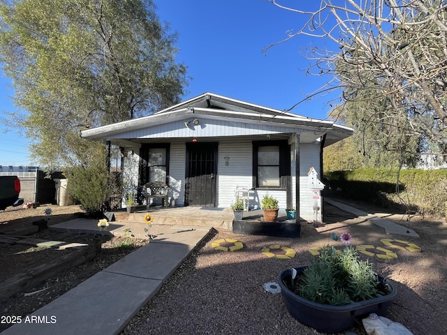 view of front of property with a porch