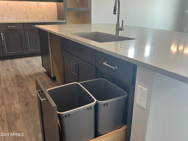 kitchen featuring light hardwood / wood-style flooring and sink