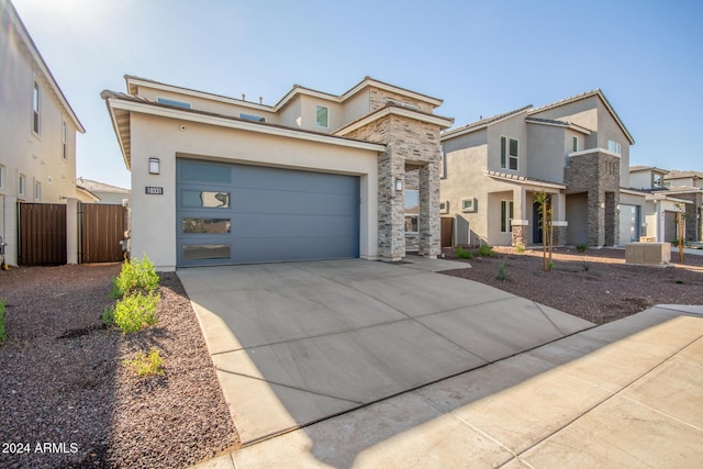 view of front of house featuring a garage