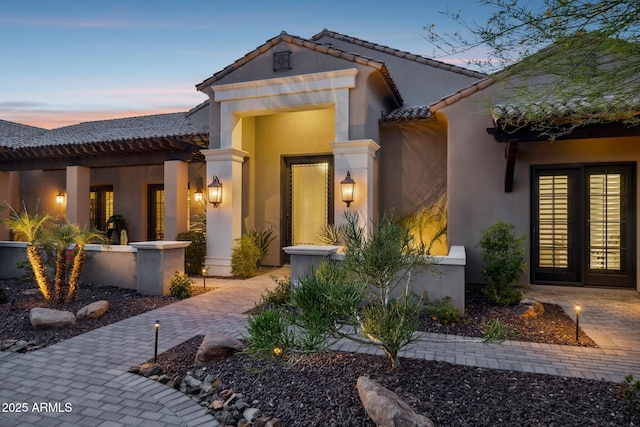 13750 E Yucca St, Scottsdale, AZ 85259 - view of front of property featuring a tile roof and stucco siding