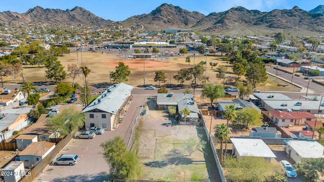 aerial view featuring a mountain view