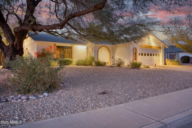 view of front of home featuring a garage