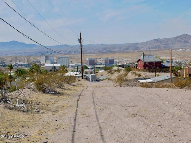 view of street with a mountain view