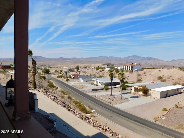 mountain view featuring a residential view