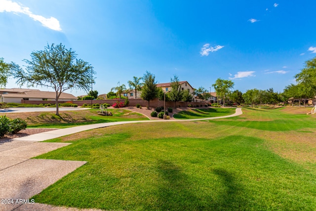 surrounding community featuring a yard