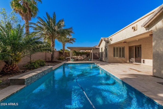 view of swimming pool with a patio area and outdoor lounge area