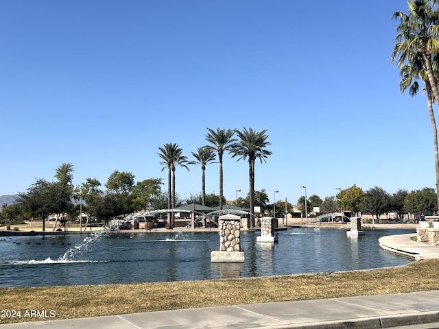 view of water feature