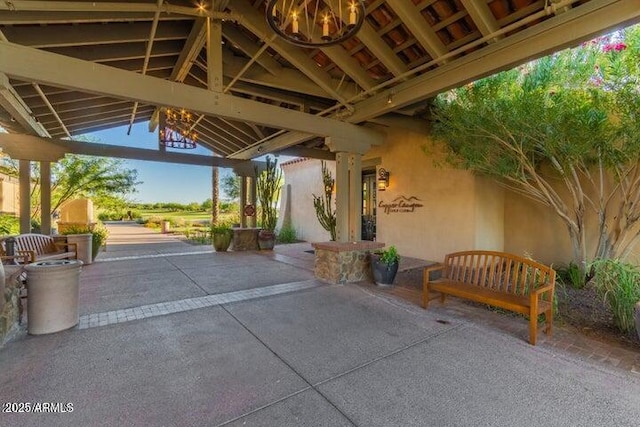 view of patio / terrace featuring a gazebo