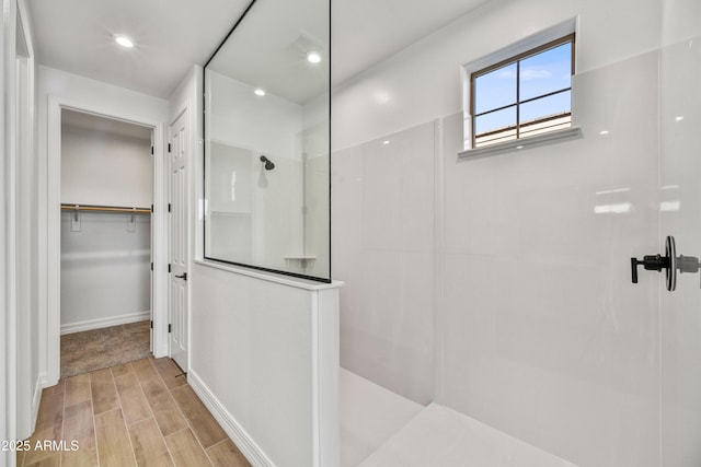 bathroom with walk in shower