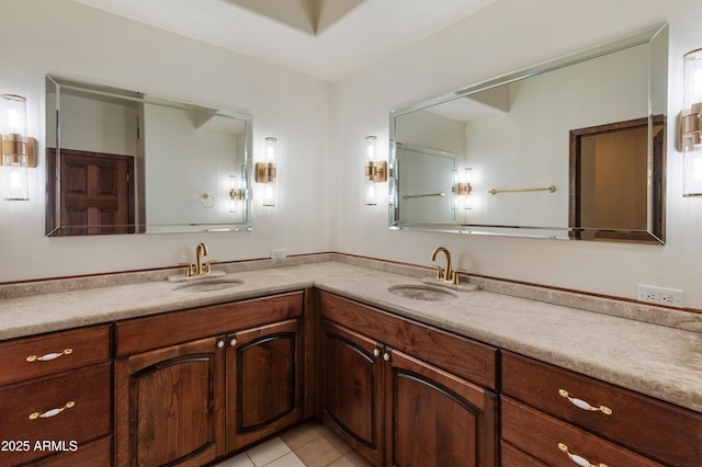 bathroom featuring vanity and tile patterned floors