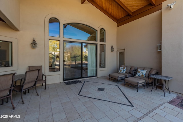 view of patio / terrace featuring an outdoor living space