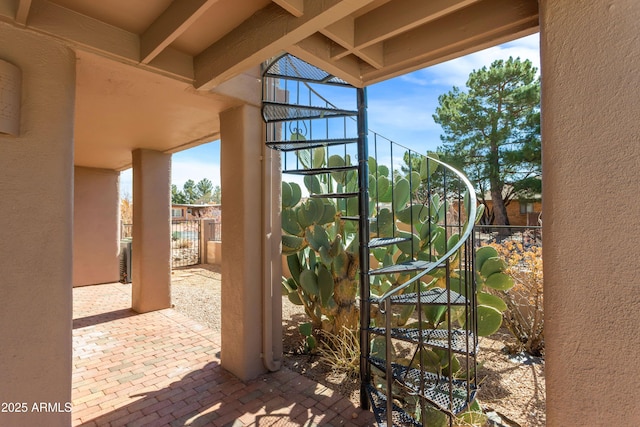 view of patio / terrace with a gate and fence