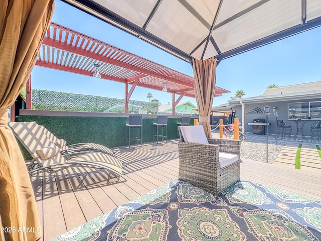 11215 N 37th Ave, Phoenix, AZ 85029 - wooden terrace with a pergola