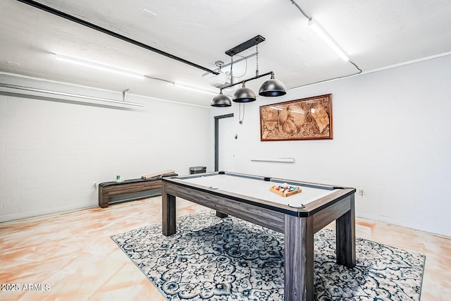 11215 N 37th Ave, Phoenix, AZ 85029 - rec room featuring concrete block wall and pool table