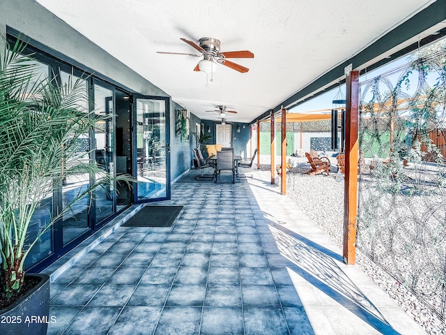 11215 N 37th Ave, Phoenix, AZ 85029 - fenced backyard featuring outdoor dining space, a ceiling fan, and a patio