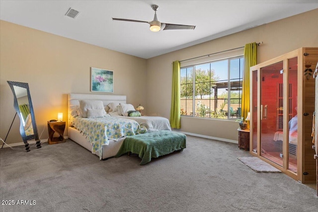 10914 E Tarragon Ave, Mesa, AZ 85212 - carpeted bedroom featuring baseboards and ceiling fan