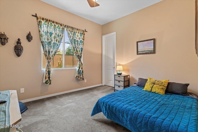10914 E Tarragon Ave, Mesa, AZ 85212 - carpeted bedroom featuring baseboards and ceiling fan