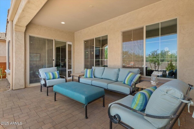 10914 E Tarragon Ave, Mesa, AZ 85212 - view of patio / terrace with an outdoor living space