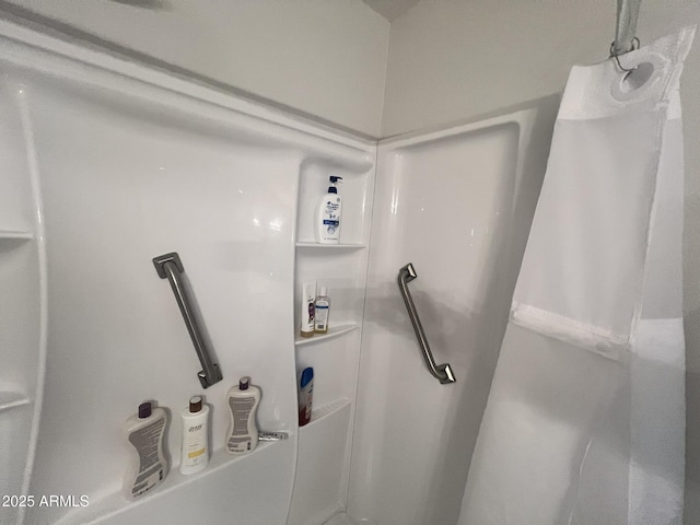 bathroom with a shower