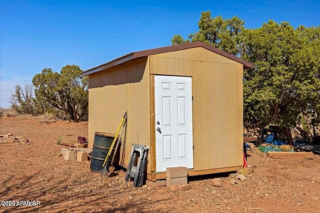 view of shed