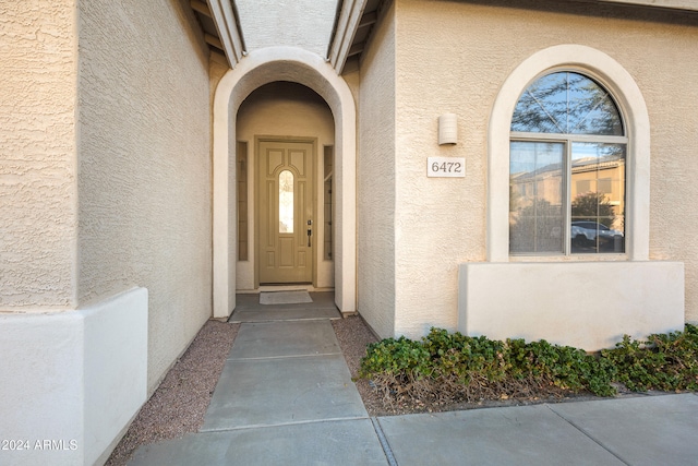 view of doorway to property