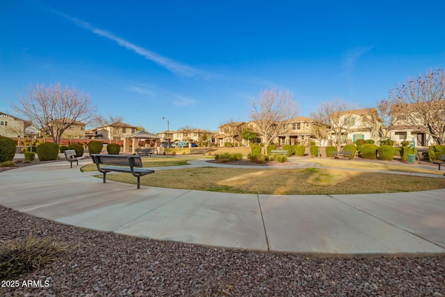 view of yard with a residential view