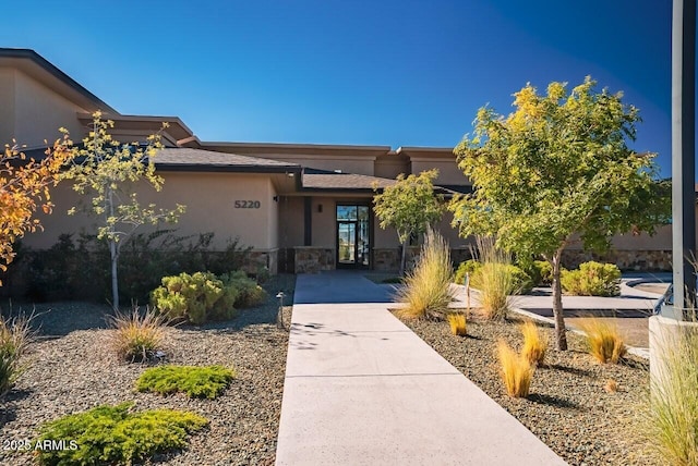 3310 Iron King Cir, Prescott, AZ 86301 - entrance to property featuring stone siding and stucco siding