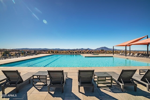 3310 Iron King Cir, Prescott, AZ 86301 - pool featuring a patio area and a mountain view