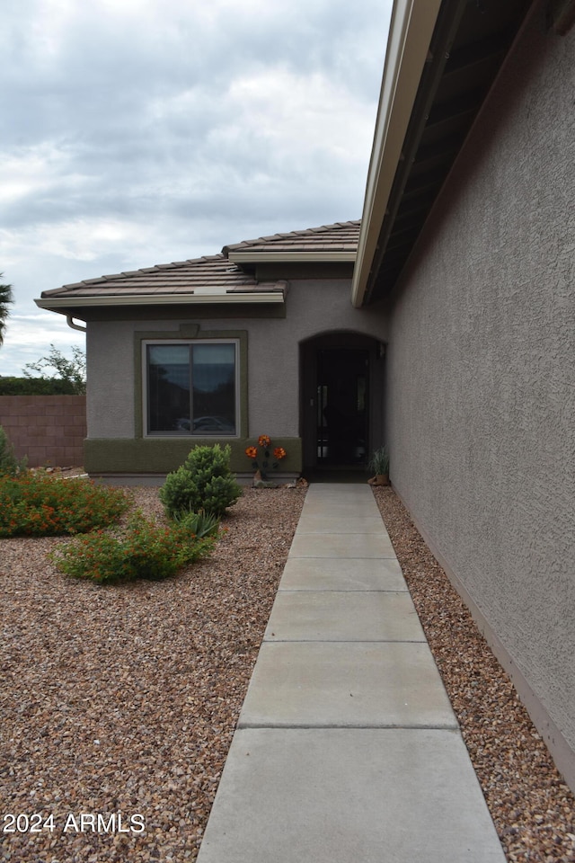 view of doorway to property