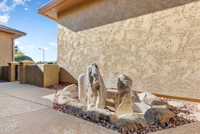 exterior details with stucco siding