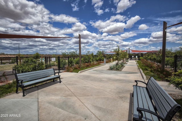 surrounding community with fence