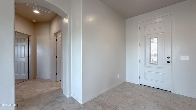 view of foyer entrance