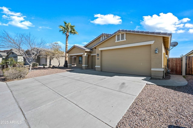 view of front facade with a garage