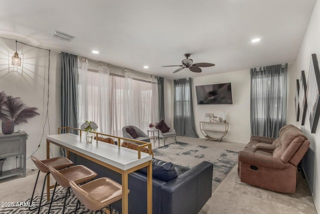 4010 W Coles Rd, Laveen, AZ 85339 - living area with ceiling fan and recessed lighting