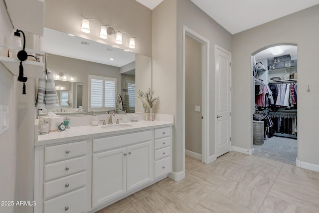 bathroom with vanity