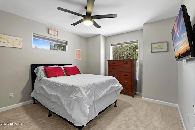809 W St Moritz Dr, Payson, AZ 85541 - bedroom featuring light colored carpet, ceiling fan, and baseboards