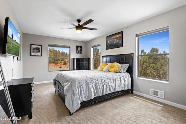 809 W St Moritz Dr, Payson, AZ 85541 - bedroom with baseboards, visible vents, multiple windows, and carpet