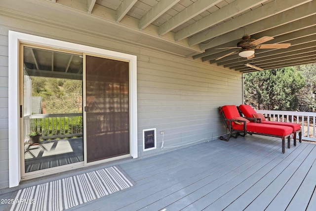 809 W St Moritz Dr, Payson, AZ 85541 - wooden terrace featuring ceiling fan