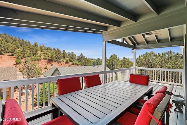809 W St Moritz Dr, Payson, AZ 85541 - wooden terrace featuring outdoor dining area