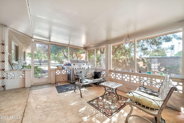 sunroom with a wealth of natural light