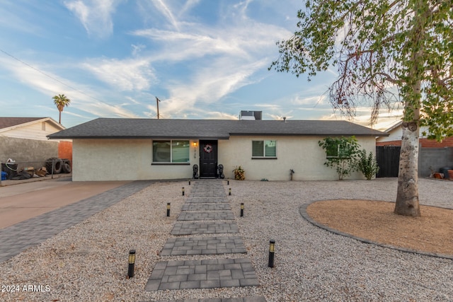 single story home with a patio area