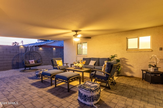 view of patio / terrace with an outdoor hangout area