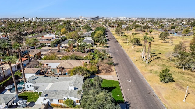 aerial view with a residential view