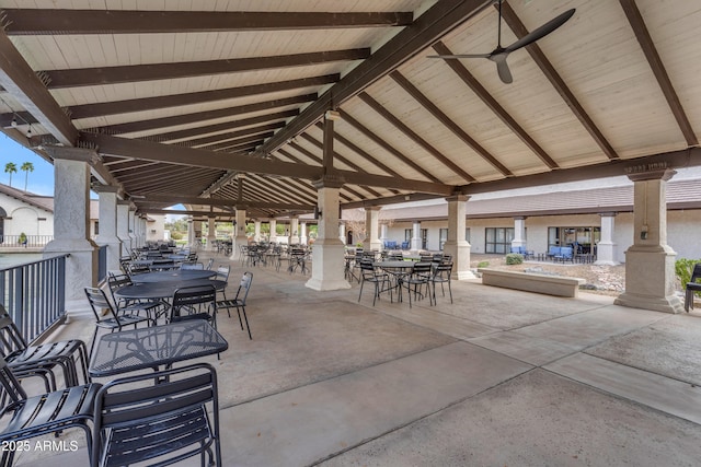 view of patio featuring outdoor dining space