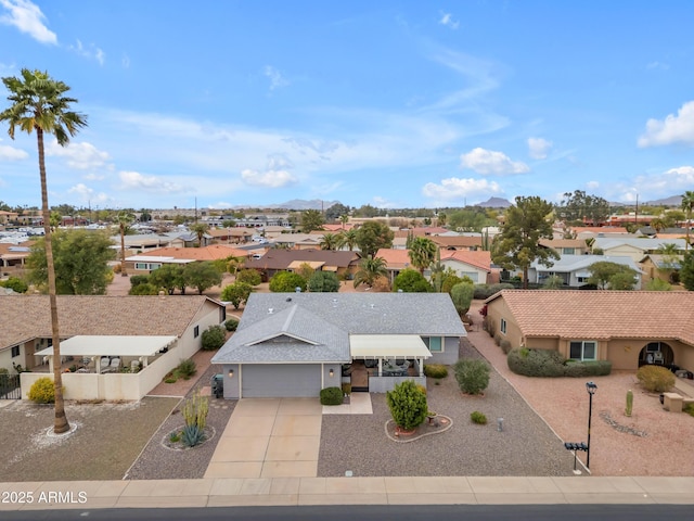 drone / aerial view featuring a residential view