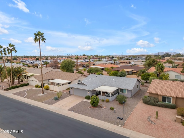 aerial view featuring a residential view