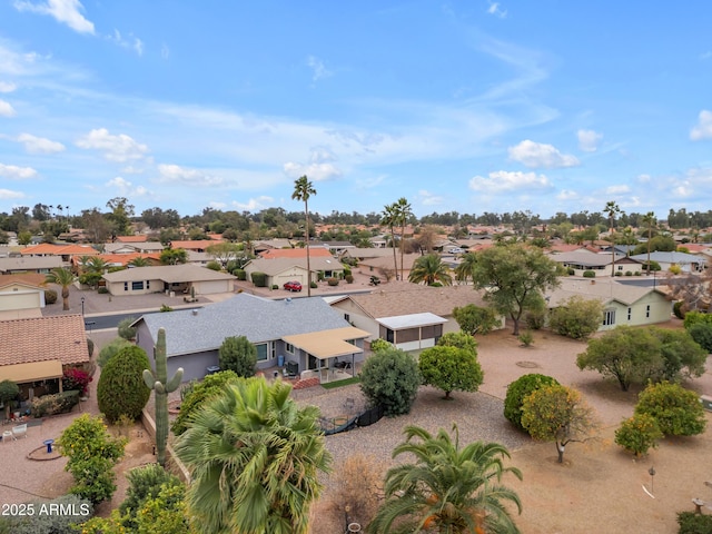 bird's eye view with a residential view