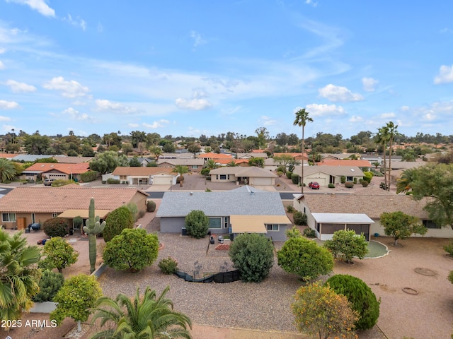 aerial view featuring a residential view