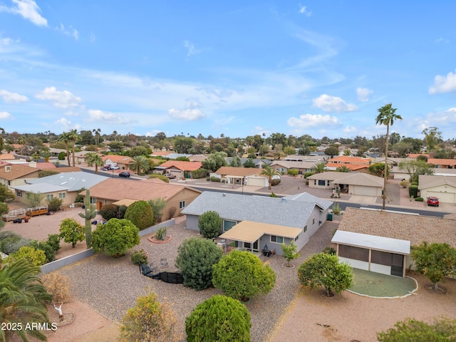 aerial view with a residential view